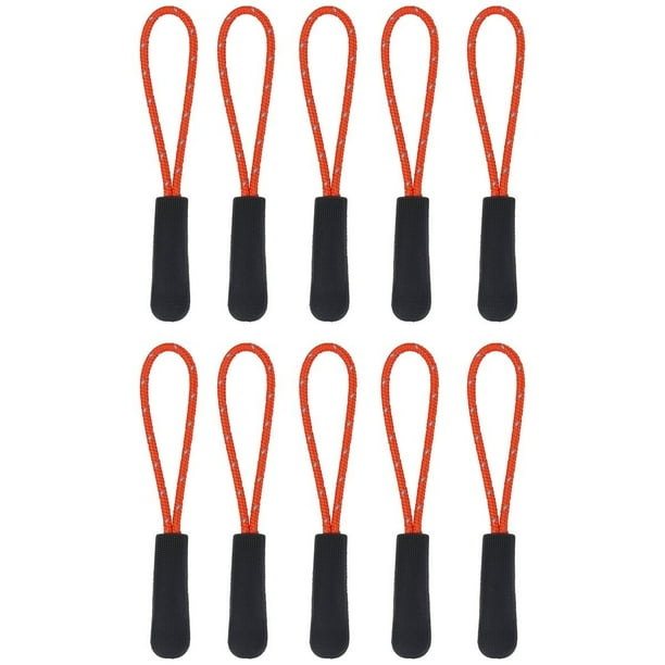 Pack of 20 Reflective Red Zipper Pull Cord Zip Tags Zip Pullers Zip Fastener